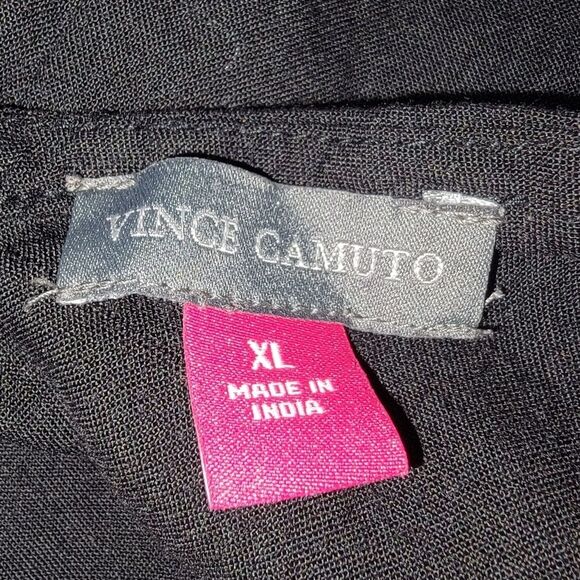 Vince Camuto Solid Tie-Shoulder Cascading Black Jumpsuit Size XL - Picture 8 of 8